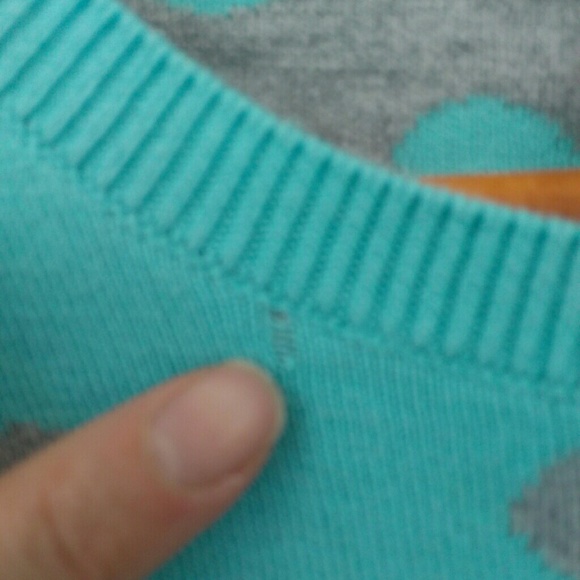 Banana Republic baby blue/gray polkadot sweater - Picture 3 of 5